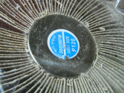 3 Piece Abrasive Flap Sanding Wheel Kit 60, 80 & 120 Grit Qty 2 Sets 05097647