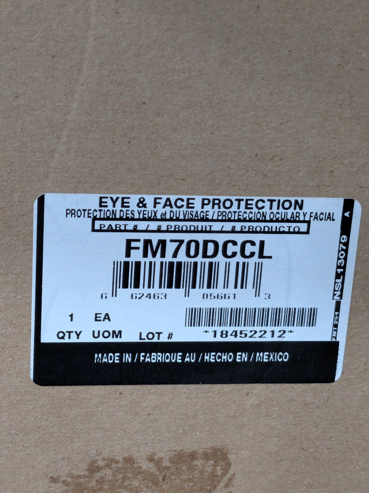 Honeywell 8" x 16-1/2" Clear Dual Crown Faceshield FM70DCCL