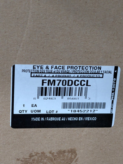 Honeywell 8" x 16-1/2" Clear Dual Crown Faceshield FM70DCCL