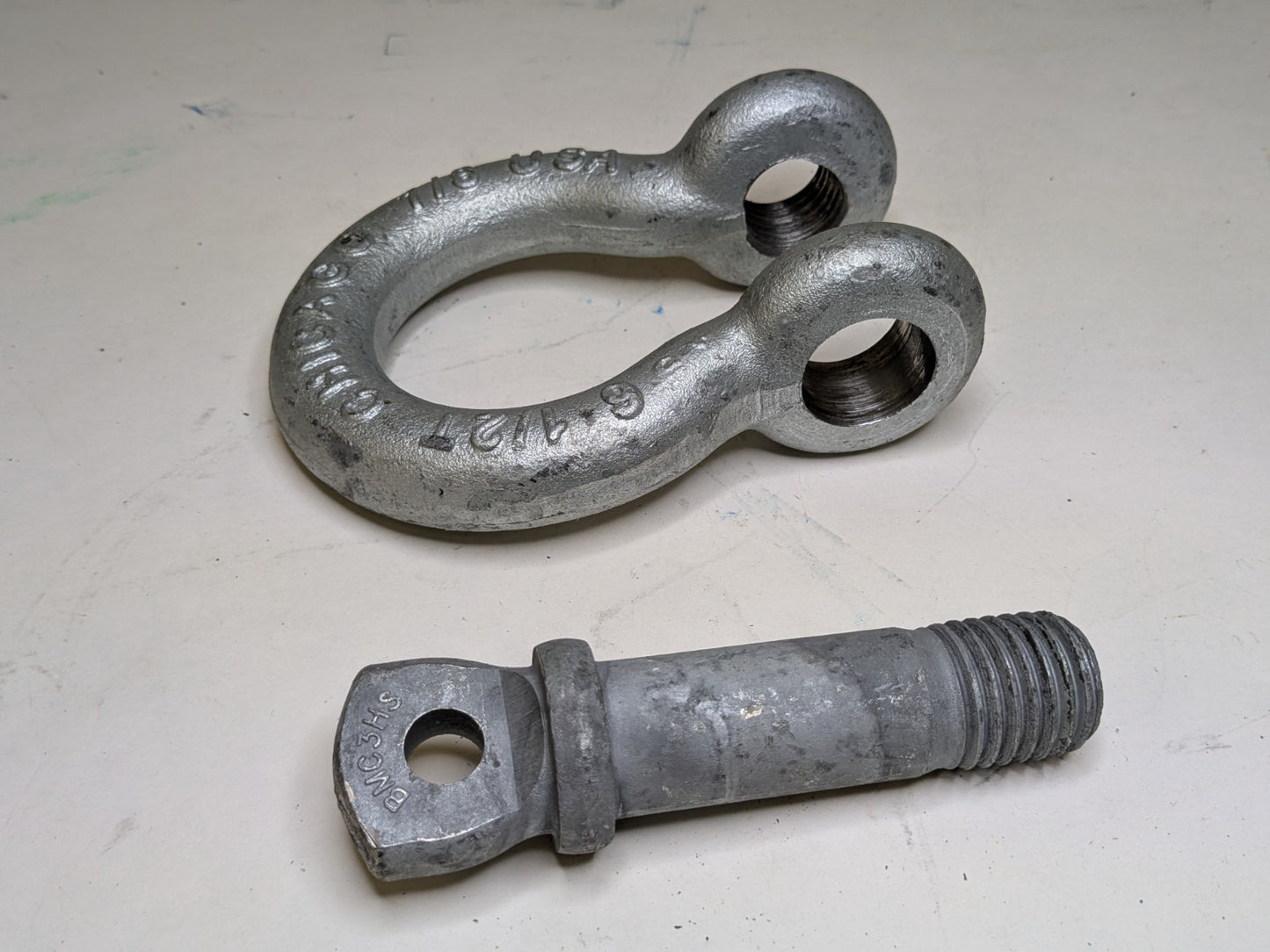 Lot of 2 Chicago Hardware 7/8" Screw Pin Anchor Shackle 6-1/2 Ton Cap. 2014