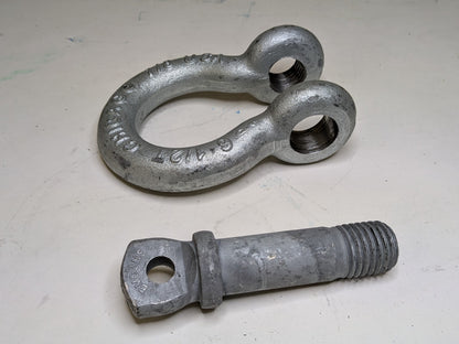 Lot of 2 Chicago Hardware 7/8" Screw Pin Anchor Shackle 6-1/2 Ton Cap. 2014