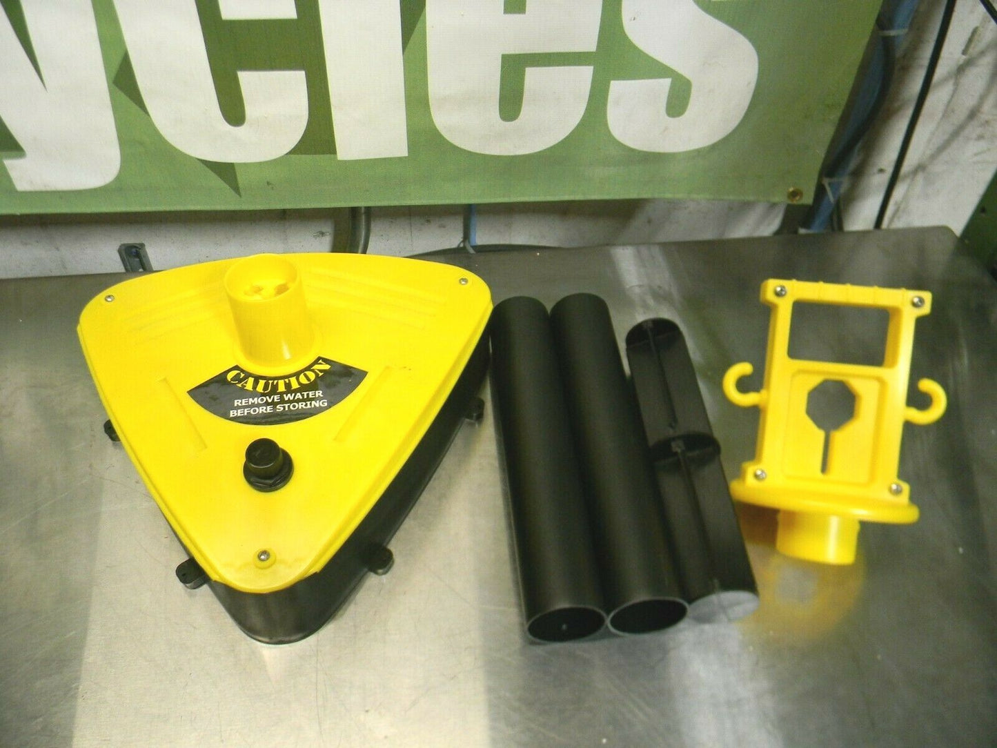 Pro Safe Black / Yellow Knockdown Stanchion Safety Barrier Post 46-1/2" Hei