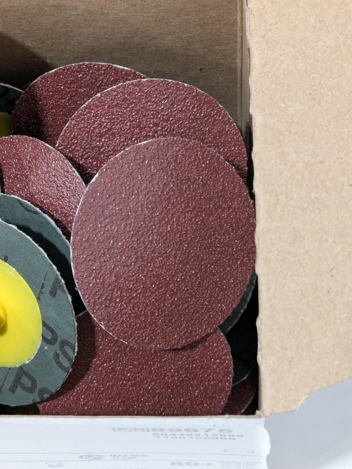3M Fiber Disc: 2" Disc Dia, Quick Change TR (Type III), 80G Box of 50 7100100999