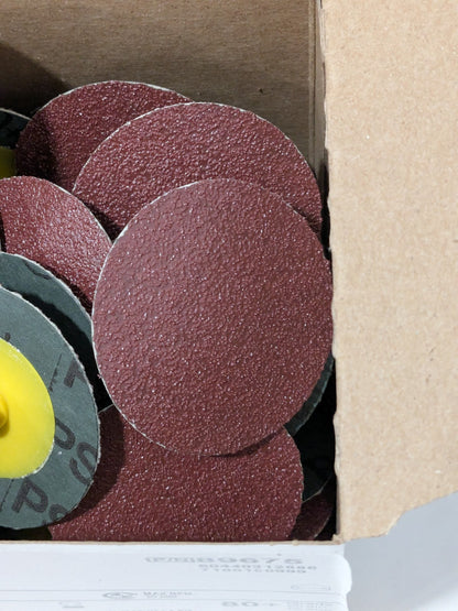 3M Fiber Disc: 2" Disc Dia, Quick Change TR (Type III), 80G Box of 50 7100100999