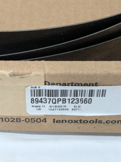 Lenox Welded Bandsaw Blade: 12' Long x 1" Wide x 4 to 6 TPI 89437QPB123660