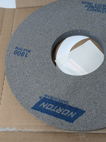 Norton Surface Grinding Wheel: 14" Dia, 1" Thick, 5" Arbor, 60 Grit 66253364077