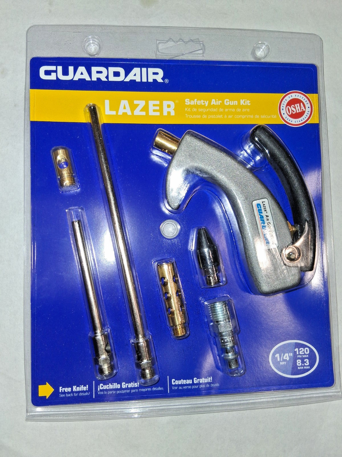 Guardair 7 Piece Laser Palm Switch Air Gun Kit LZR6007KIT