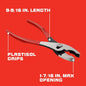 PROTO Combination Slip Joint Pliers 9-9/16" OAL, 2-3/8" Jaw Length Qty 2 J280G