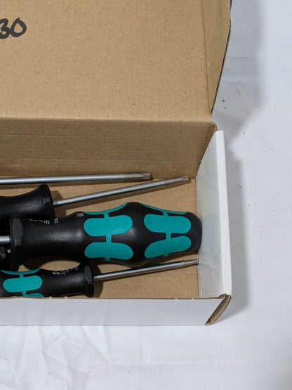 WERA 5 Piece T8 to T25 Torx Driver Set 05345221001 MISSING T30