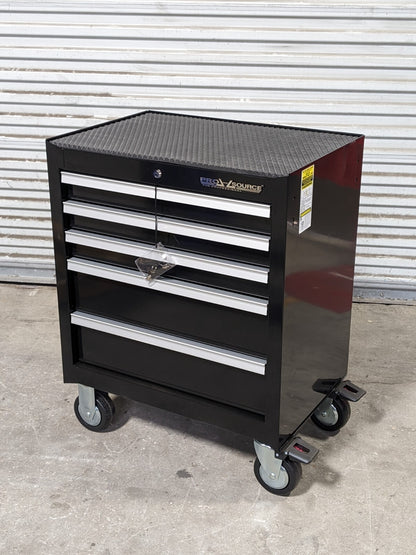 Pro Source 5 Drawer Tool Box Roller Cabinet 33 x 26 x 18 Steel Black