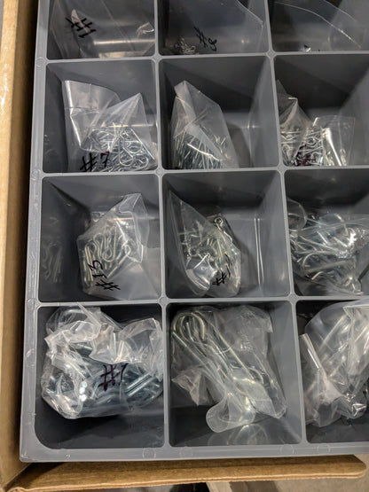 359 Piece, 1/8 to 1" Pin Dia, Hitch Pin Assortment, 1/16 to 7/8" Long 09850470