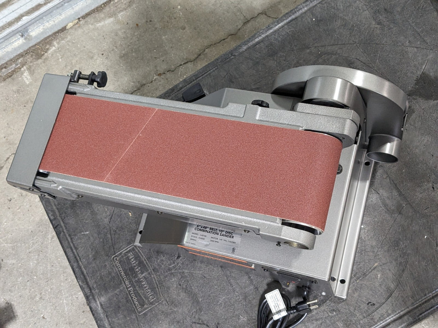 Jet Combination Sander 48" x 6" Belt 10" Disc 1 HP 115v 1 Phase J