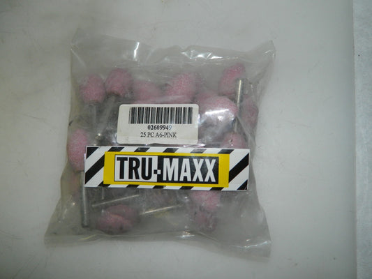Tru-Maxx Mounted Points 25Pk A6 Pink 3/4 Head Dia  x 1-1/8" Thickness 02609949