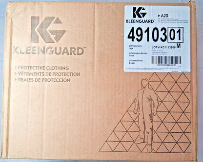 KleenGuard A20 SMMMS White Disposable Coveralls Elastic Wrist Ankle 24 PC 491030