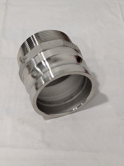 Cam & Groove Coupling: 3" Part F, Stainless Steel, 500 psi Max 44795086