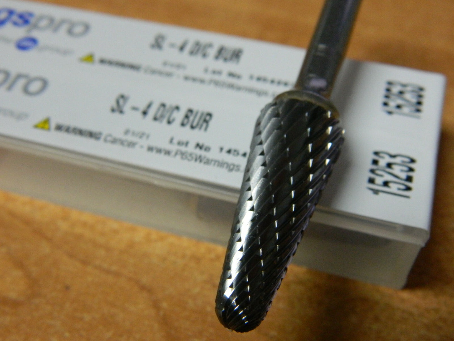 SGS Pro SL-4, 1/2" Cut Diam 1/4" Shank Diam Carbide Double Cut Taper B