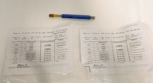 Balax 1/4-20 Thread HSS Class 2B Screw Thread Insert Go/No Go Gage 90520-000