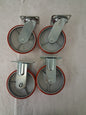 Vevor 4 Pack 6"x2" Caster Wheels 2 Rigid and Swivel Casters W/ Side Brake