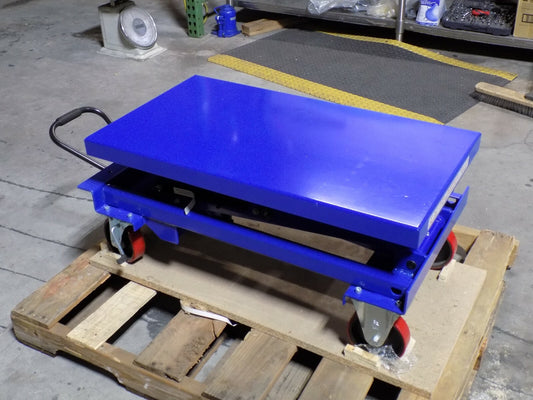 WorkSmart Hydraulic Scissor Lift Cart 770 lb Capacity 35" x 20" Platfo