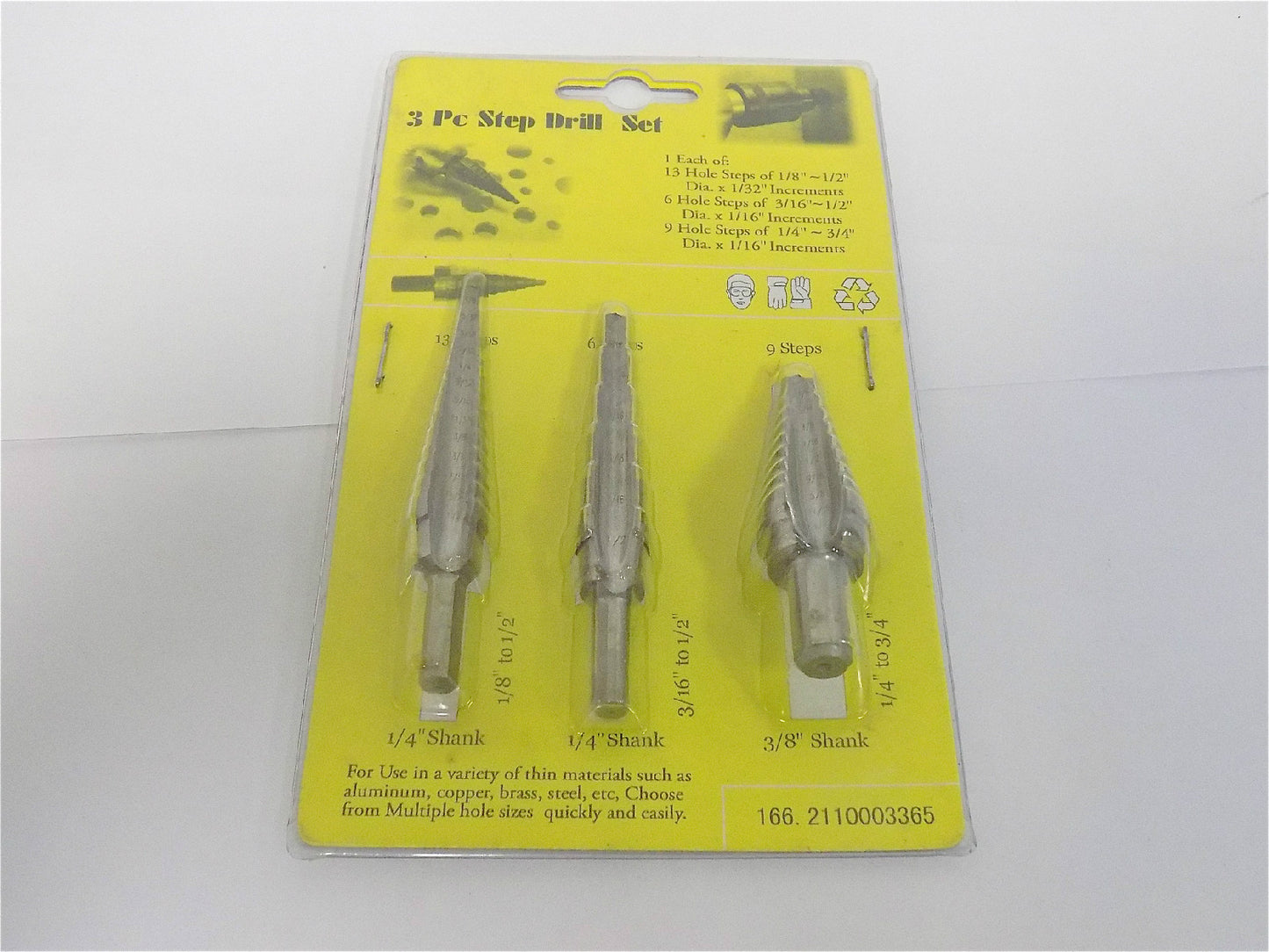 Nuline 1/8, 3/16, 1/4 to 3/4, (2) 1/2" HSS  Drill Bit Set QTY 2 08371999