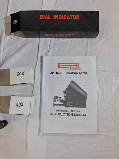 SPI Optical Comparator 12" Screen Dia Horizontal Orientation 12-526-0