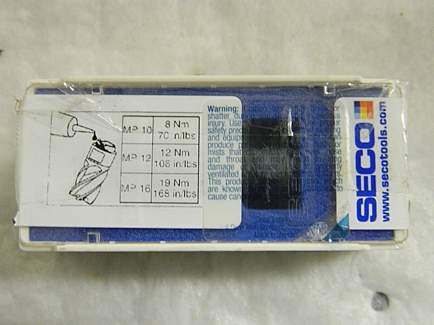 Seco Carbide Milling Tip Insert MP16 M04 Grade MP3000 0.625" Cut Diam 4FL  67106