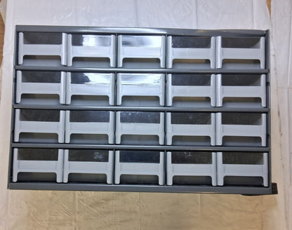 Akro-Mils 20 Drawer Small Parts Modular Steel Frame Storage Cabinet 19320