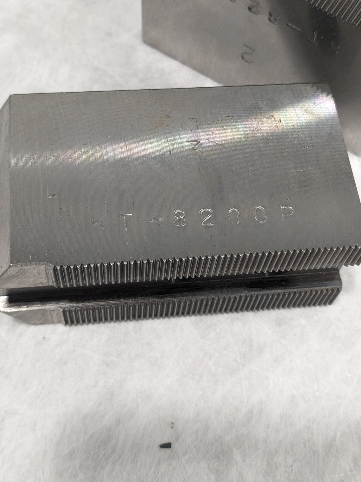 Soft Jaws, Steel Pointed 1.5MM X 60° Serrations, 8" Chuck, Set of 2 KT-8200
