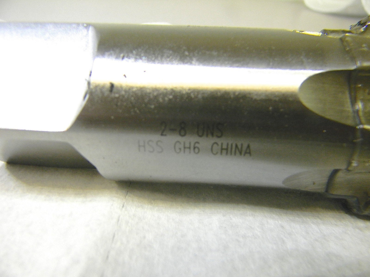 Interstate Straight Flute Std Hand Tap Plug Chamfer 2-8 UNS 7-5/8 L JY4879029