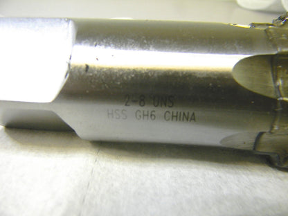 Interstate Straight Flute Std Hand Tap Plug Chamfer 2-8 UNS 7-5/8 L JY4879029