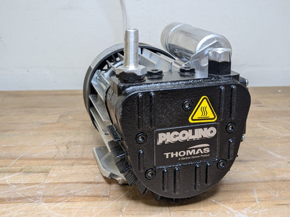 Thomas Oil-less Rotary Vane Vacuum Pump 7.2 m3/hr. 150 mbar abs. 115v 25160120