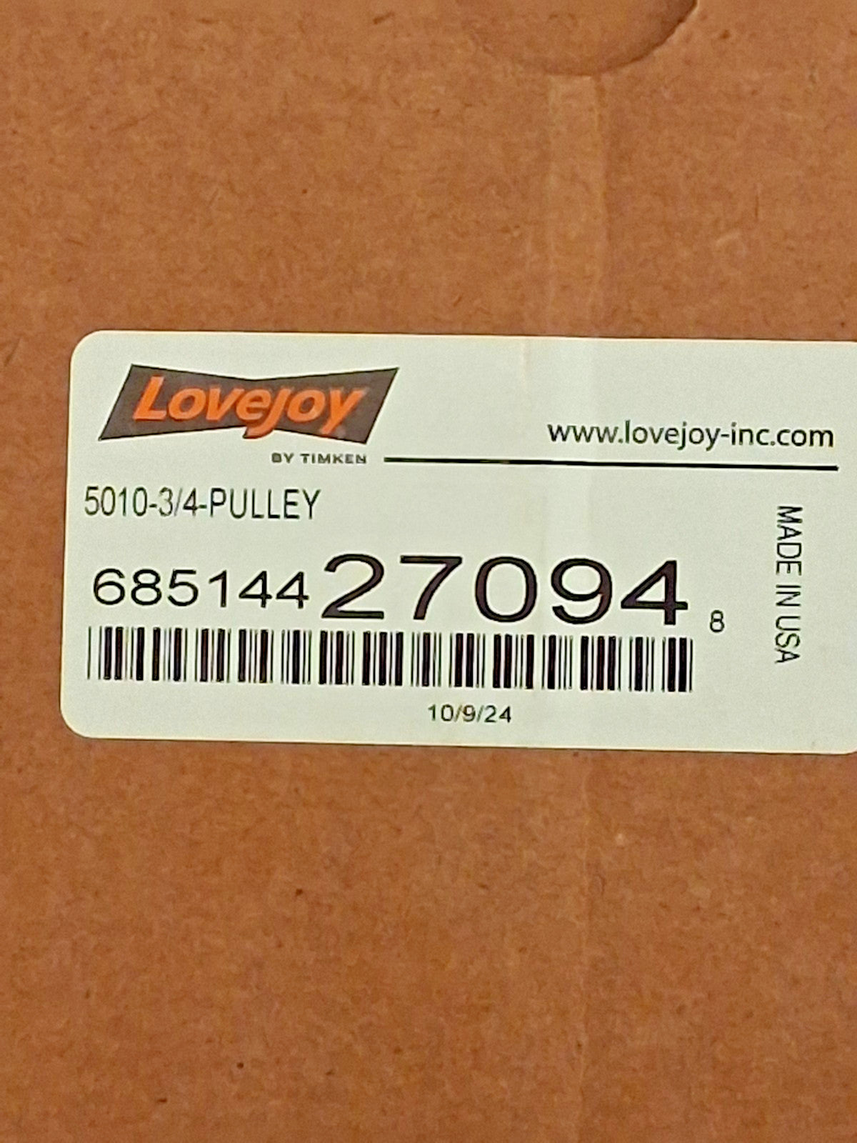 Lovejoy Spring Loaded Variable Speed Pulley 68514427094