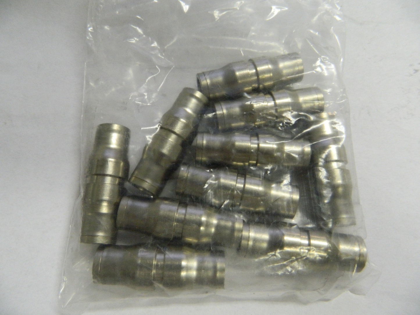 Parker Llegris Nickel Brass Push to Connect Tube Union QTY 10  3606 10 00