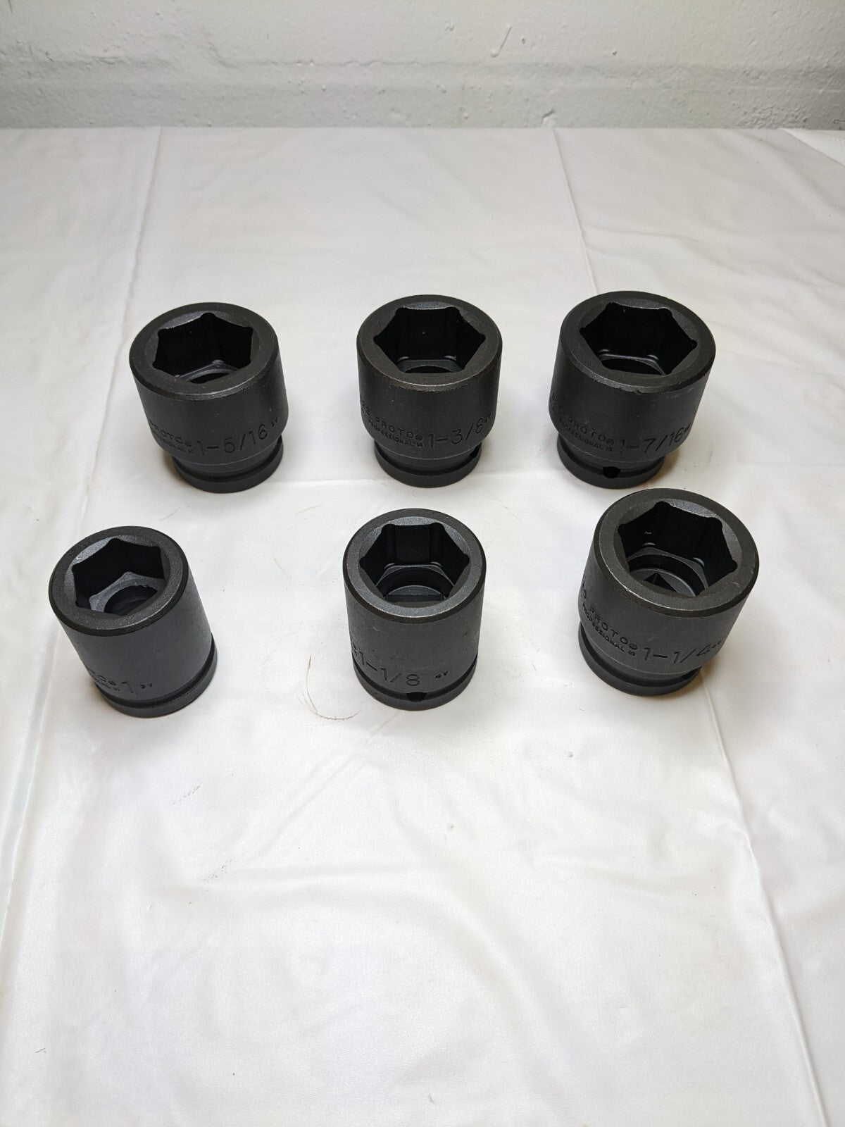 PROTO Deep Impact & Standard Socket Set: 6 Pc 1 to 1-1/2" J73103 INCOMPLETE