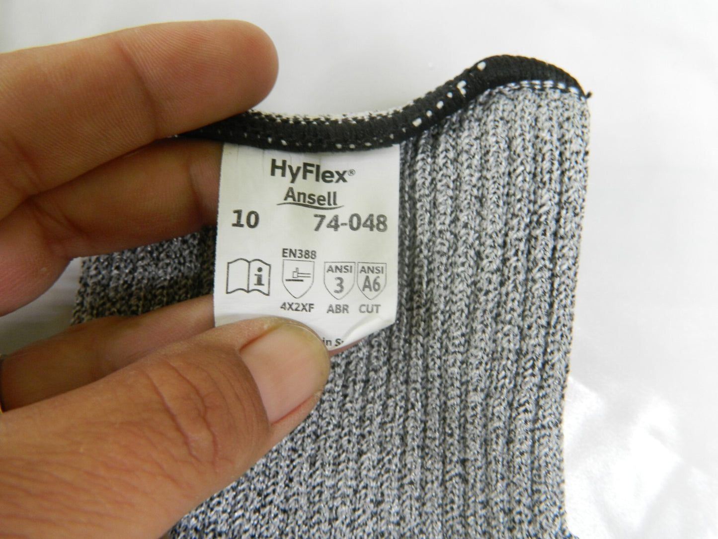 ANSELL Cut &amp; Abrasion-Resistant Gloves Sz XL, ANSI Cut A6 Qty 12 PCS 74-048-