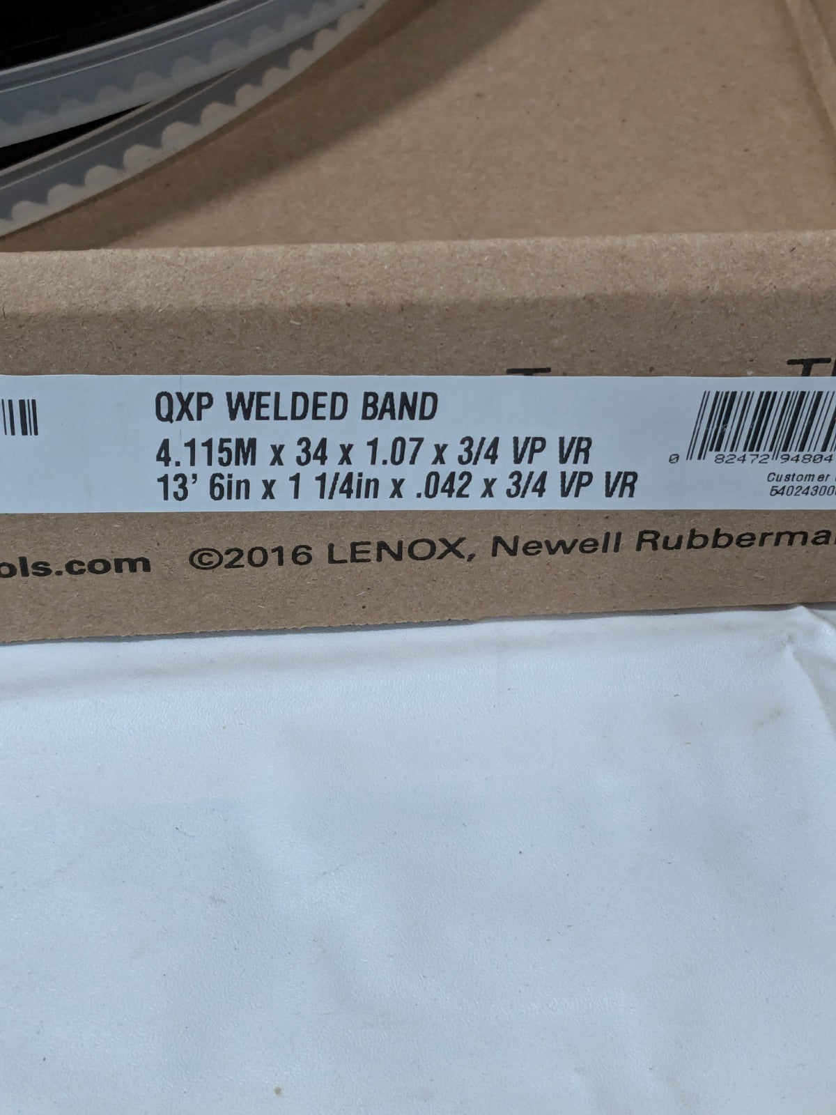 Lenox Welded Bandsaw Blade: 13' 6 Long x 1-1/4" Wide x 3 to 4 TPI 9480