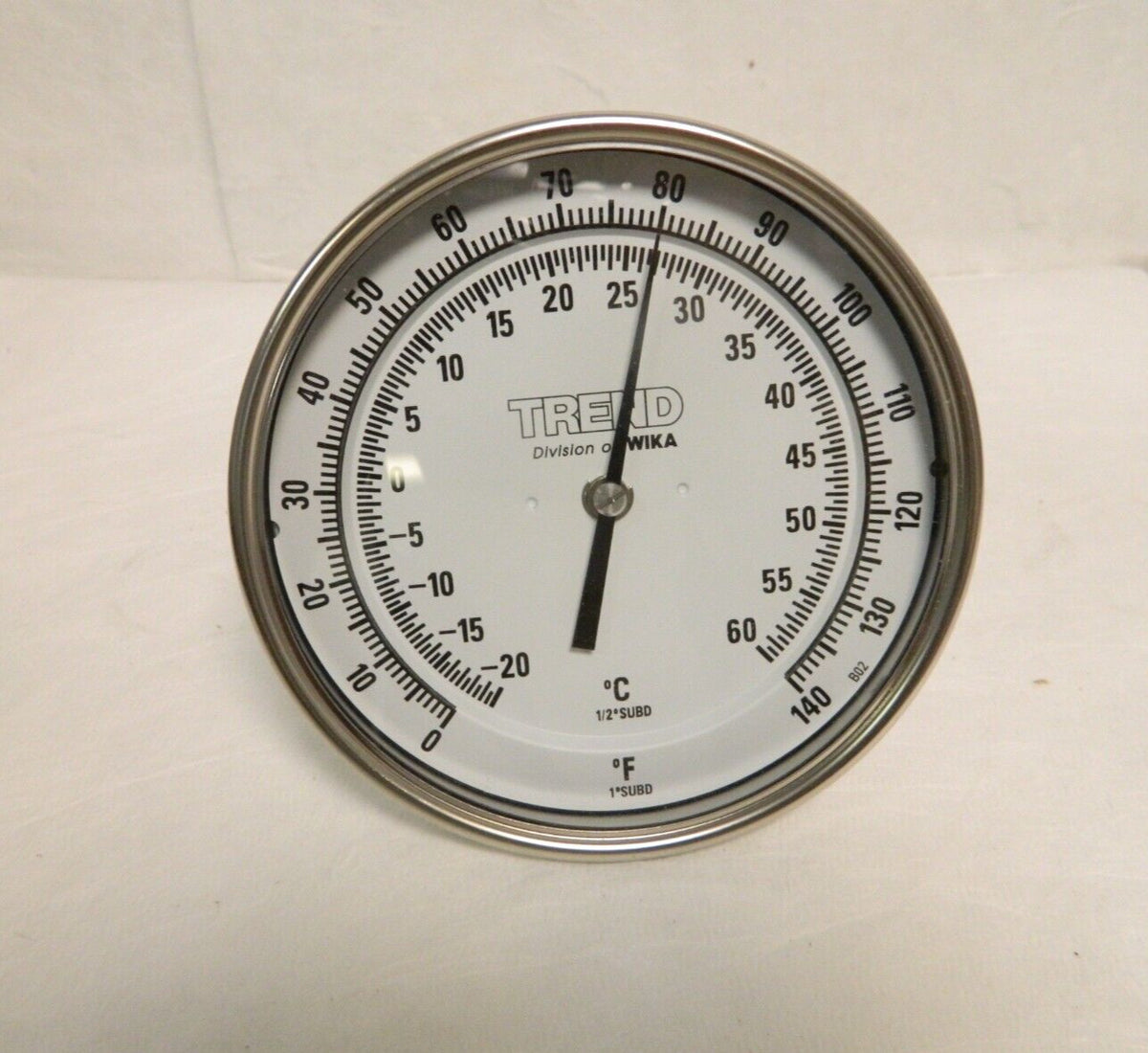 WIKA 2-1/2" Stem 0 to 140° F Bi-Metal Thermometer 52025A004G4