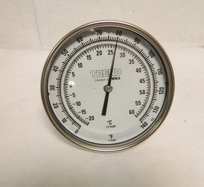 WIKA 2-1/2" Stem 0 to 140° F Bi-Metal Thermometer 52025A004G4