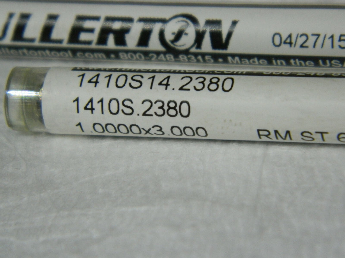 Fullerton Carb Spiral Chucking Reamer .2380 Dia Straight Shank 6FL Qty 2 1410S14
