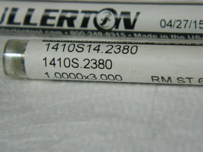 Fullerton Carb Spiral Chucking Reamer .2380 Dia Straight Shank 6FL Qty 2 1410S14