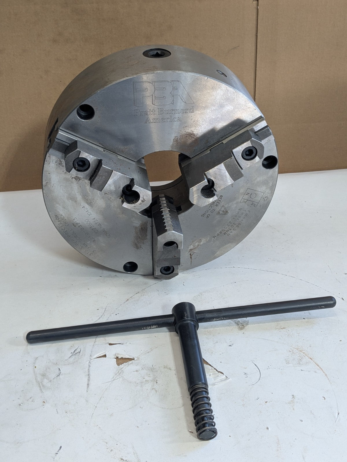 Pratt Burnerd Precision Lathe Chuck 3-Jaw Self Centering 12" Diameter 12235