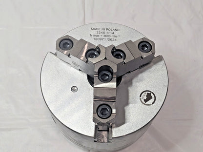 Bison 3 Jaws 6" Diam Self Centering Manual Lathe Chuck D1-4 Mount 7-803-0634