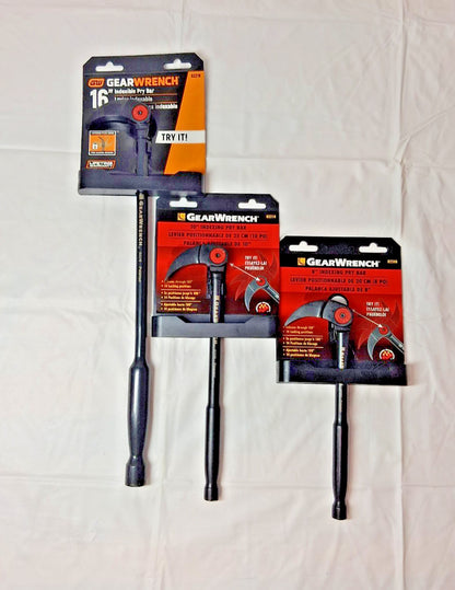 GEARWRENCH Steel Indexing Pry Bars Set of 3 8"/10"/16" OAL 82301D