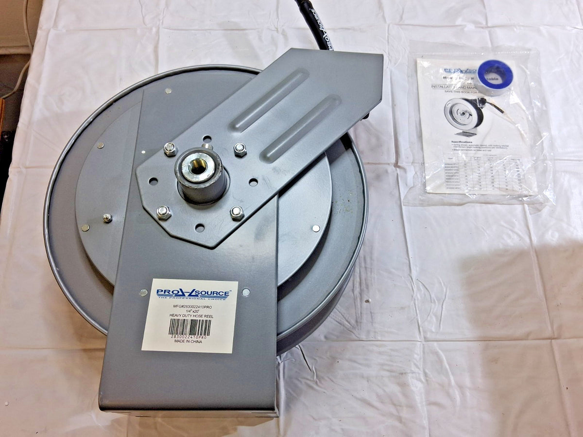 Pro-Source Hose Reel W/ Hose 1/4" Hose ID 20ft Long 2830022410PRO