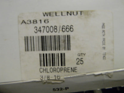 Rivet King Rubber Insulated Rivet Nut Chloroprene QTY 25 JF-1027/P25