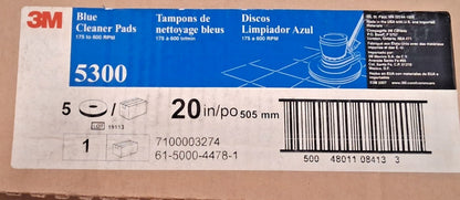 3M Blue Cleaner Pads 5300 5PK 508 mm x 82 mm 20" 7100003274