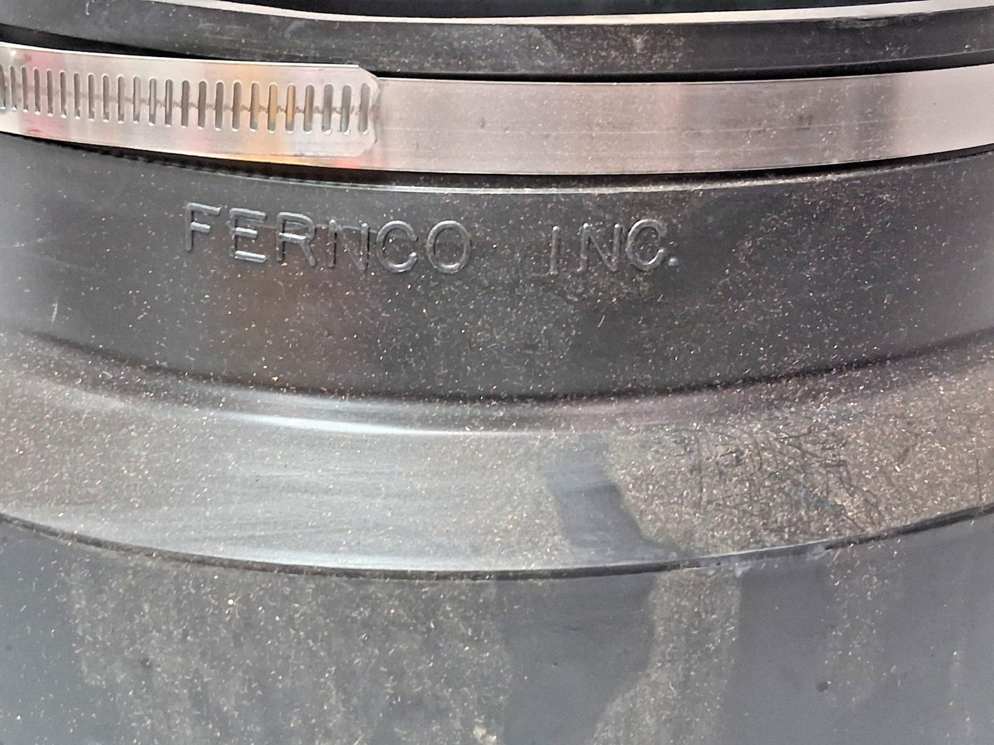 Fernco PVC Flexible Pipe Coupling With Clamp 10x8 1056-10-8