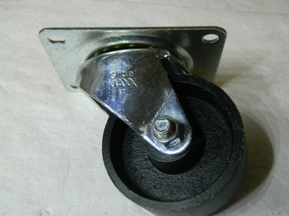 Top Plate Mount Swivel Caster 3" Diam 1-1/4" Wide 3-11/16" OAH Qt