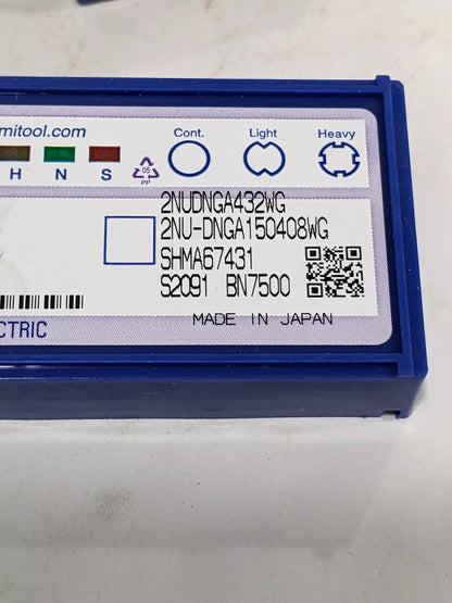 SUMITOMO PCBN Turning Insert: 2NUDNGA432WG-BN7500 Qty 2 16RKECJ
