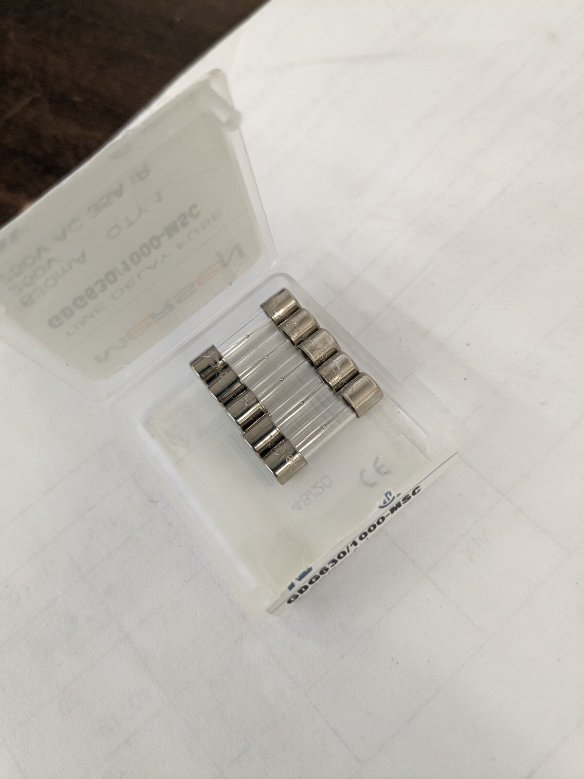 FERRAZ SHAWMUT Cylindrical Time Delay Fuse 5pk 0.63 A 5 mm Dia GDG630/1000-MSC